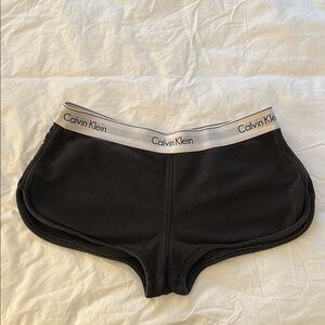 Calvin Klein Black Lounge Shorts with Logo Waistband